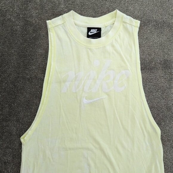 NIKE activewear muscle tea tunic yellow and white size XS - Picture 1 of 10